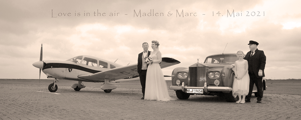 Hochzeit mit Rolls-Royce und Flugzeug - das passt! Hochzeit mit Rolls-Royce und Flugzeug - das passt!
